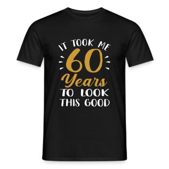 60. Geburtstag 60 Jahre alt Geschenk - Männer T-Shirt - Schwarz - Vorne - AI Model Male 178 light (178cm)