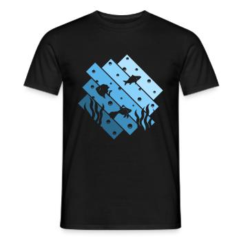 Aquarium - T-shirt homme - noir - Devant - AI Model Male 178 light (178cm)