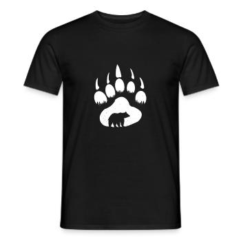Bear Hiking Bears Nature Gift Idea Traces Forest - Men's T-Shirt - black - Front - AI Model Male 178 light (178cm)