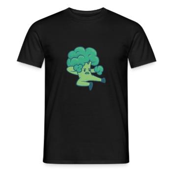 Broccoli Broccoli Vegetable Vegetarian Gift Idea - Men's T-Shirt - black - Front - AI Model Male 178 light (178cm)