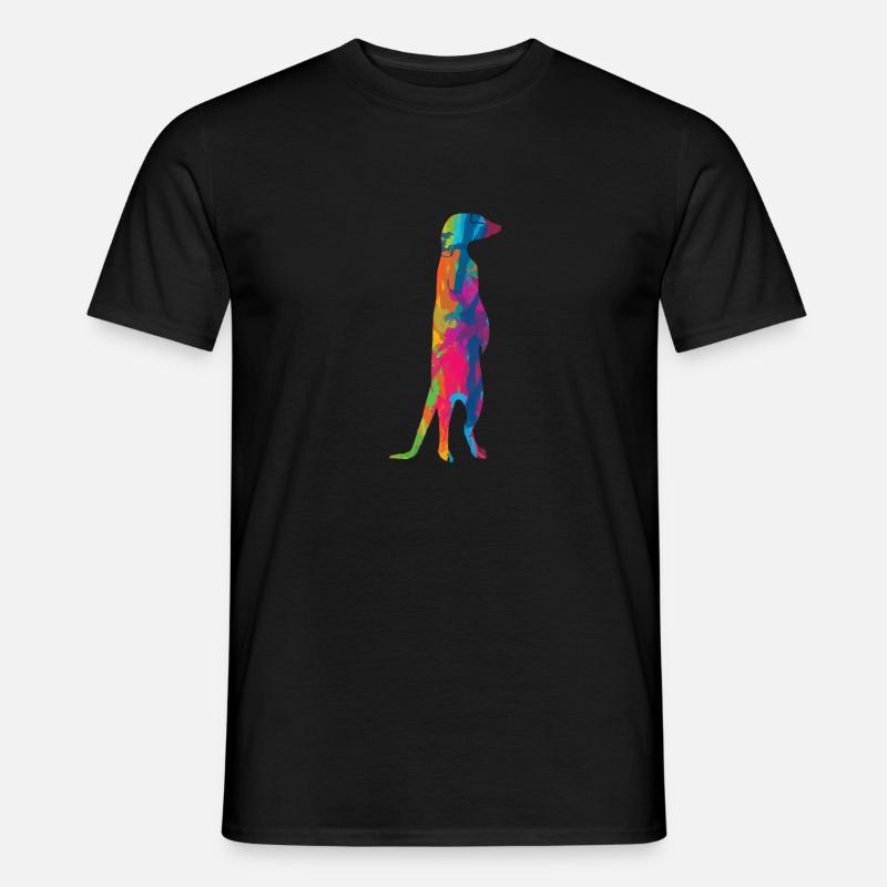 Erdmännchen - Männer T-Shirt - Schwarz