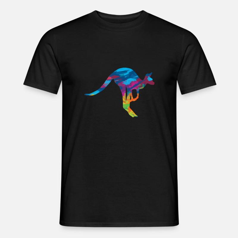 Känguru Beuteltiere Kängurus Beuteltier Säugetiere - Männer T-Shirt - Schwarz