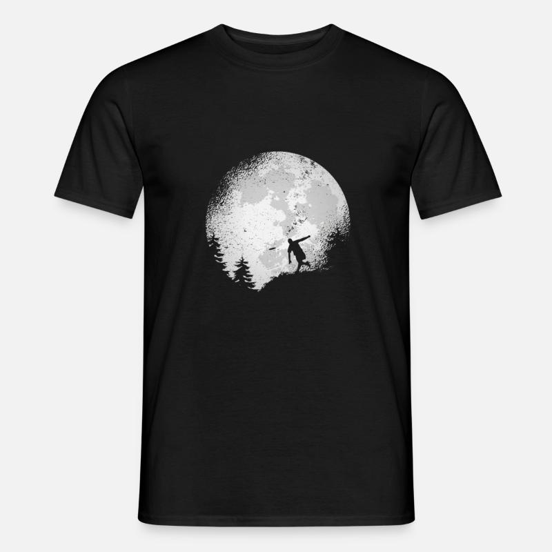 Disc Golf Flugscheibe Discgolfer Geschenk Vollmond - Männer T-Shirt - Schwarz