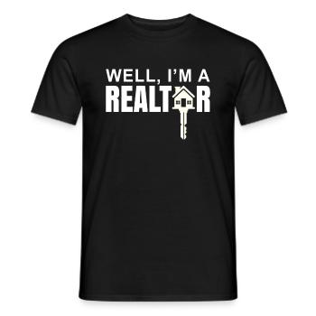 Realtor - Men's T-Shirt - black - Front - AI Model Male 178 light (178cm)