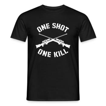 Sniper - T-shirt homme - noir - Devant - AI Model Male 178 light (178cm)