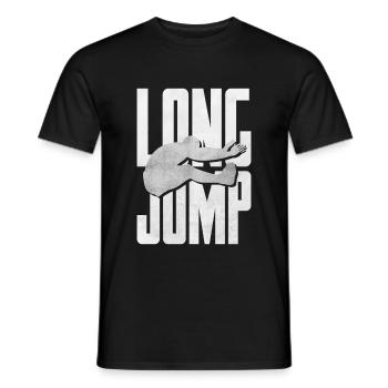 Long jump - Men's T-Shirt - black - Front - AI Model Male 178 light (178cm)
