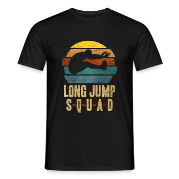 Long jump - Men's T-Shirt - black - Front - AI Model Male 178 light (178cm)