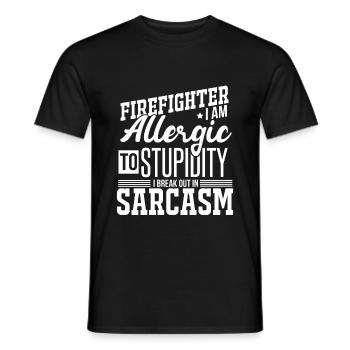 Fireman - Men's T-Shirt - black - Front - AI Model Male 178 light (178cm)