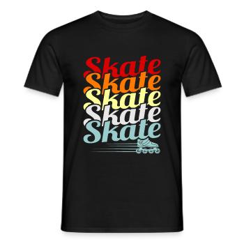 Inline skating - Men's T-Shirt - black - Front - AI Model Male 178 light (178cm)