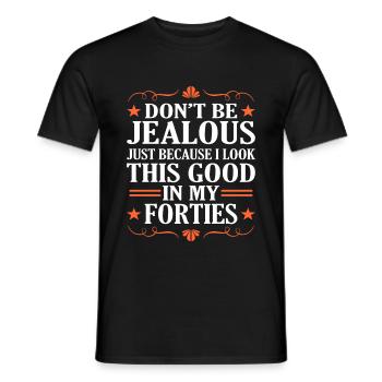 40e anniversaire - T-shirt homme - noir - Devant - AI Model Male 178 light (178cm)