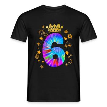 6ème anniversaire - T-shirt homme - noir - Devant - AI Model Male 178 light (178cm)
