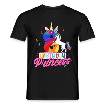 8th Birthday Girl - Men's T-Shirt - black - Front - AI Model Male 178 light (178cm)