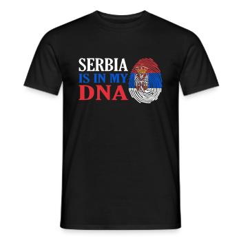 Serbia - Men's T-Shirt - black - Front - AI Model Male 178 light (178cm)