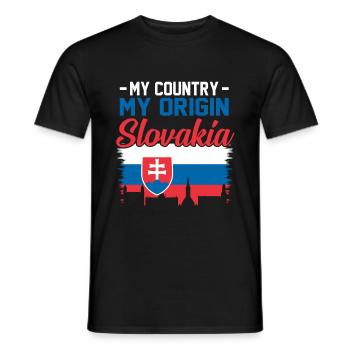 Slowakei - Männer T-Shirt - Schwarz - Vorne - AI Model Male 178 light (178cm)