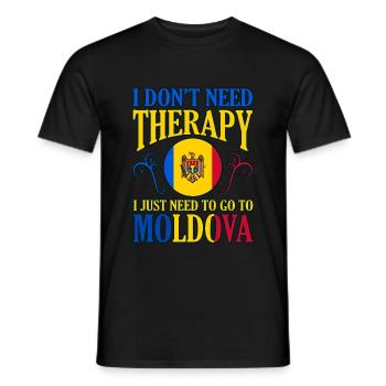 Moldova - Men's T-Shirt - black - Front - AI Model Male 178 light (178cm)