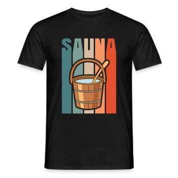 Sauna - T-shirt homme - noir - Devant - AI Model Male 178 light (178cm)