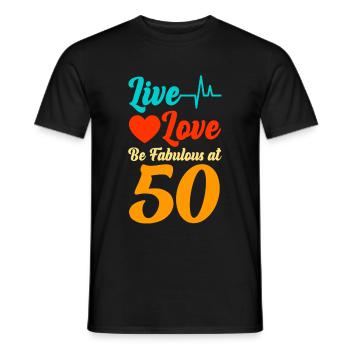 50e anniversaire - T-shirt homme - noir - Devant - AI Model Male 178 light (178cm)