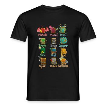 RpG Role Play Pen & Paper - Men's T-Shirt - black - Front - AI Model Male 178 light (178cm)