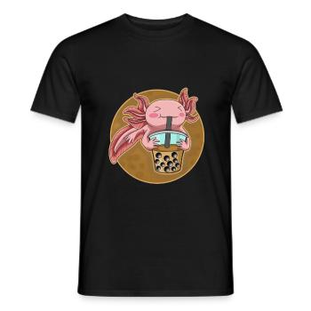 Axolotl Kawaii Lustige Mexikanische Axolotl - Männer T-Shirt - Schwarz - Vorne - AI Model Male 178 light (178cm)