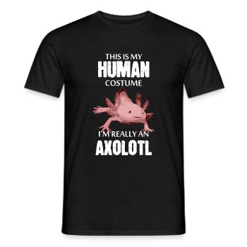 Axolotl Kawaii Lustige Mexikanische Axolotl - Männer T-Shirt - Schwarz - Vorne - AI Model Male 178 light (178cm)
