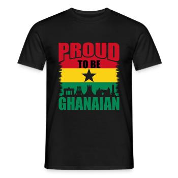 Ghana - T-shirt homme - noir - Devant - AI Model Male 178 light (178cm)