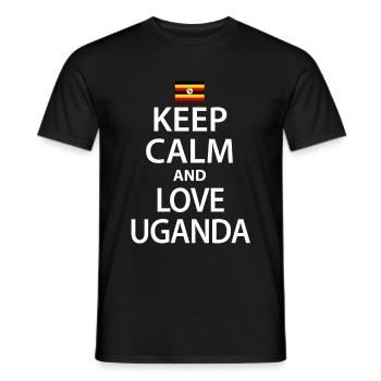 Uganda - Men's T-Shirt - black - Front - AI Model Male 178 light (178cm)