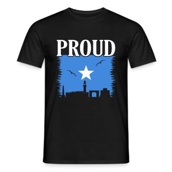 Somalia - Männer T-Shirt - Schwarz - Vorne - AI Model Male 178 light (178cm)