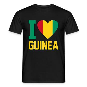 Guinée - T-shirt homme - noir - Devant - AI Model Male 178 light (178cm)