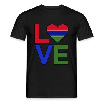 Gambie - T-shirt homme - noir - Devant - AI Model Male 178 light (178cm)