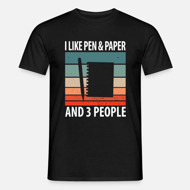 Pen & Paper - Männer T-Shirt - Schwarz