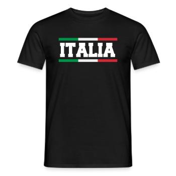 Italie Drapeau Italien Italia Fierté Italienne - T-shirt homme - noir - Devant - AI Model Male 178 light (178cm)