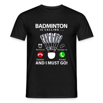 Lustiger Pickleball Badminton Federball - Männer T-Shirt - Schwarz - Vorne - AI Model Male 178 light (178cm)