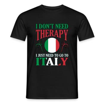 Italian Italy Flag Italia - Men's T-Shirt - black - Front - AI Model Male 178 light (178cm)