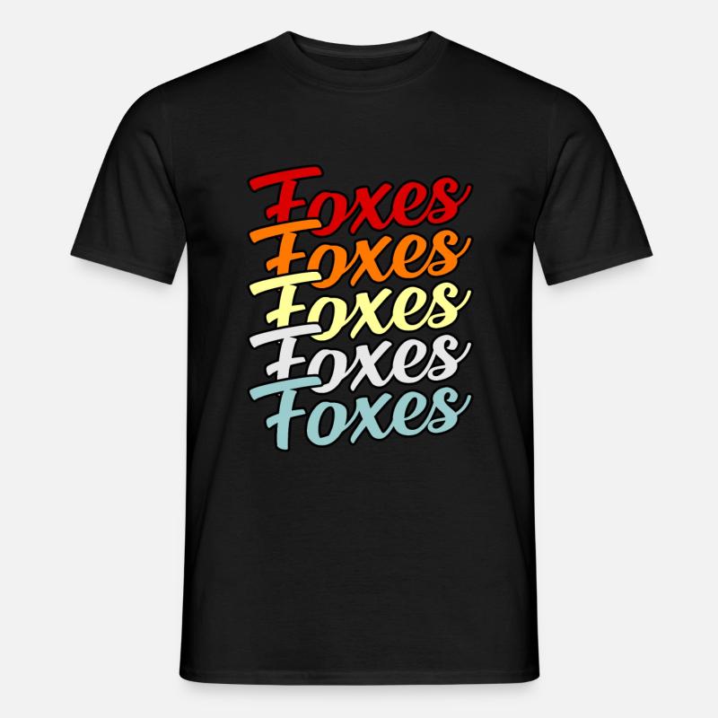Fuchs - Männer T-Shirt - Schwarz