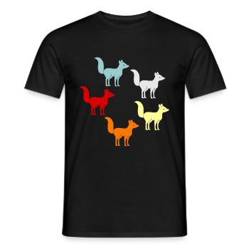 Fox - Men's T-Shirt - black - Front - AI Model Male 178 light (178cm)