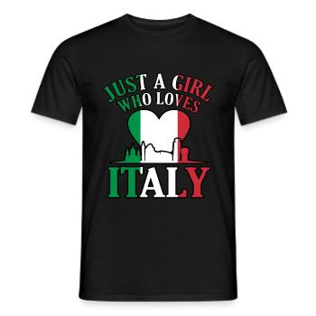 Italian Italy Flag Italia - Men's T-Shirt - black - Front - AI Model Male 178 light (178cm)