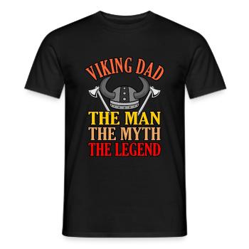 Wikinger - Männer T-Shirt - Schwarz - Vorne - AI Model Male 178 light (178cm)