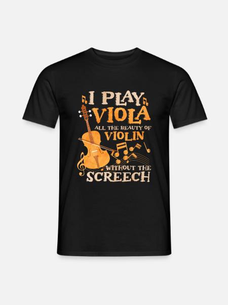 I play viola - Men's T-Shirt - black