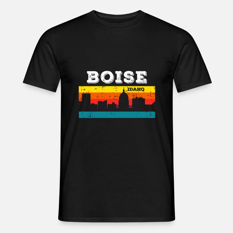 Boise Idaho - Männer T-Shirt - Schwarz