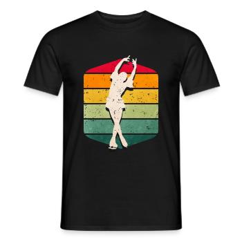 Figure skating - Men's T-Shirt - black - Front - AI Model Male 178 light (178cm)