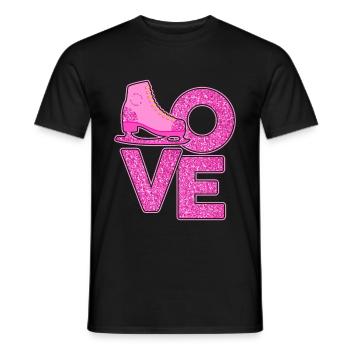 Eiskunstlauf - Männer T-Shirt - Schwarz - Vorne - AI Model Male 178 light (178cm)