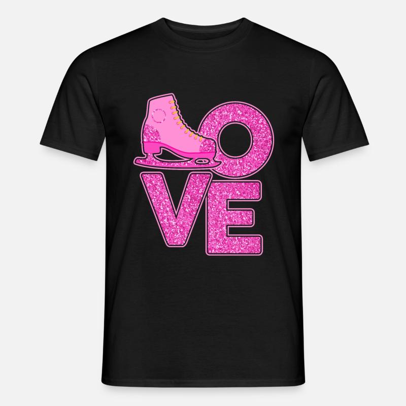 Eiskunstlauf - Männer T-Shirt - Schwarz