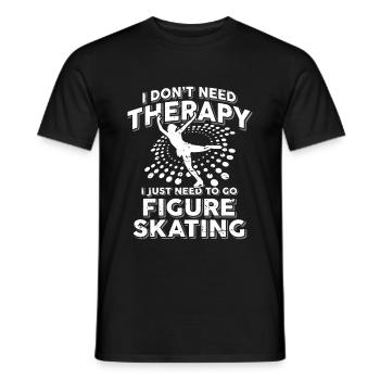 Figure skating - Men's T-Shirt - black - Front - AI Model Male 178 light (178cm)
