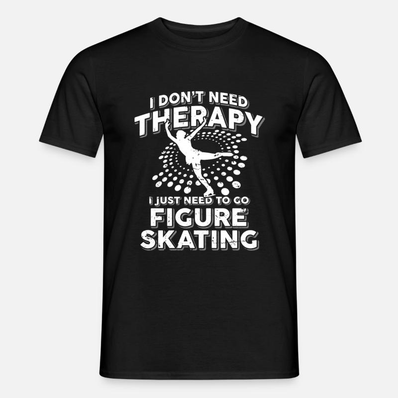 Eiskunstlauf - Männer T-Shirt - Schwarz