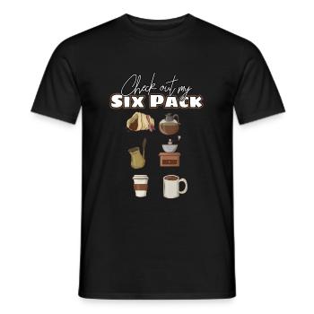 Kaffee - Männer T-Shirt - Schwarz - Vorne - AI Model Male 178 light (178cm)