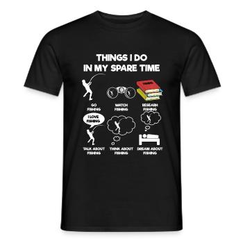 Pêche - T-shirt homme - noir - Devant - AI Model Male 178 light (178cm)