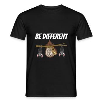 Eulenfledermaus - Männer T-Shirt - Schwarz - Vorne - AI Model Male 178 light (178cm)
