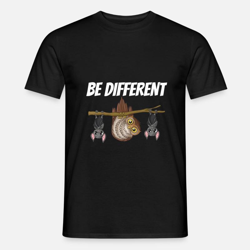 Eulenfledermaus - Männer T-Shirt - Schwarz