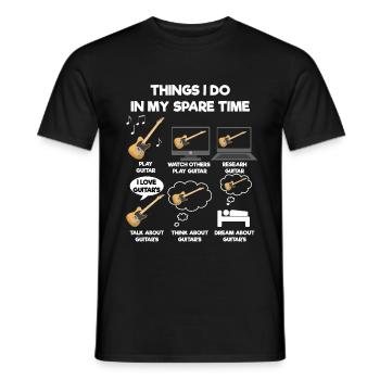 Guitare - T-shirt homme - noir - Devant - AI Model Male 178 light (178cm)