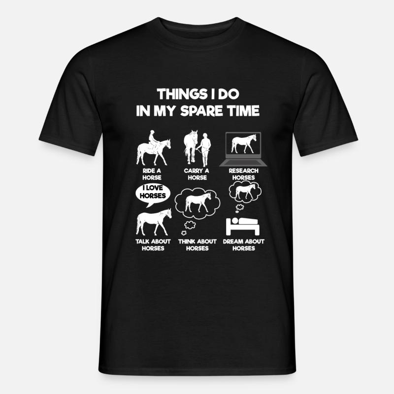 Pferd - Männer T-Shirt - Schwarz